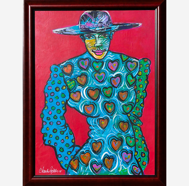 Woman Wearing Hearts - Original